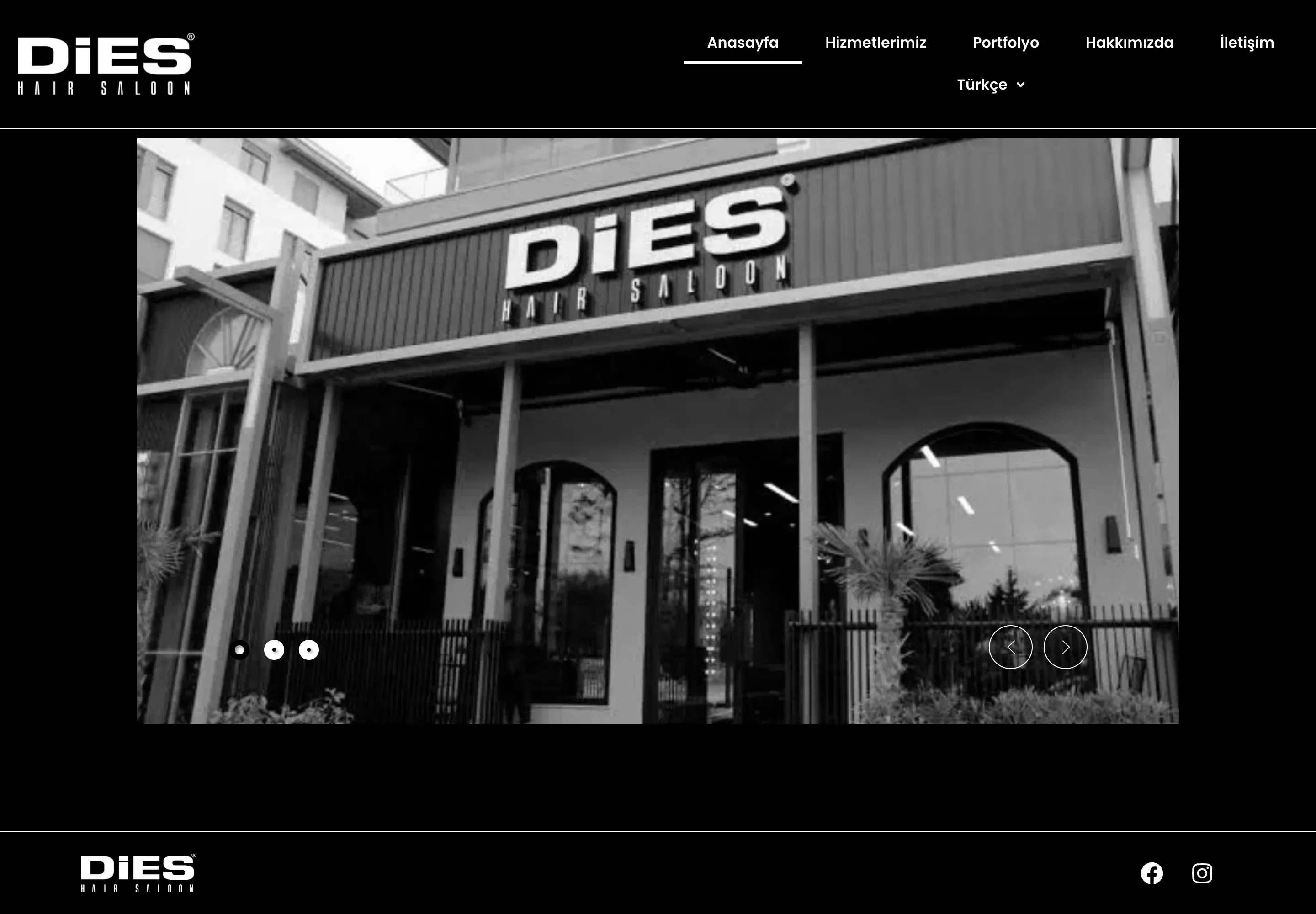 Website von DIES Hair Saloon, Screenshot 1/1
